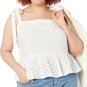 NEW Madewell Tank Tops | Plus Size Madewell White Rosalie Top